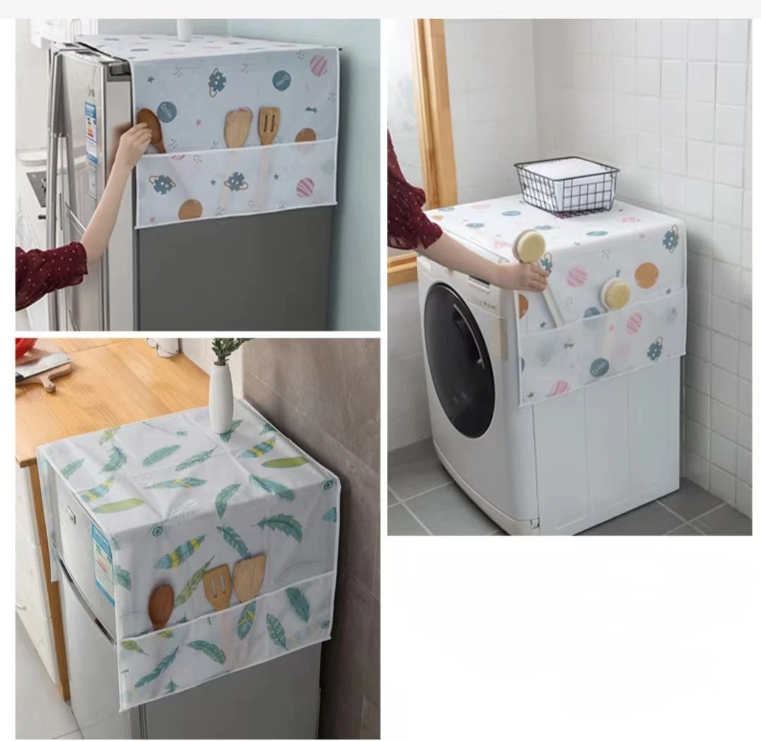 Fridge Top Covers Dust Proof Cover With Storage Bags - Image 2