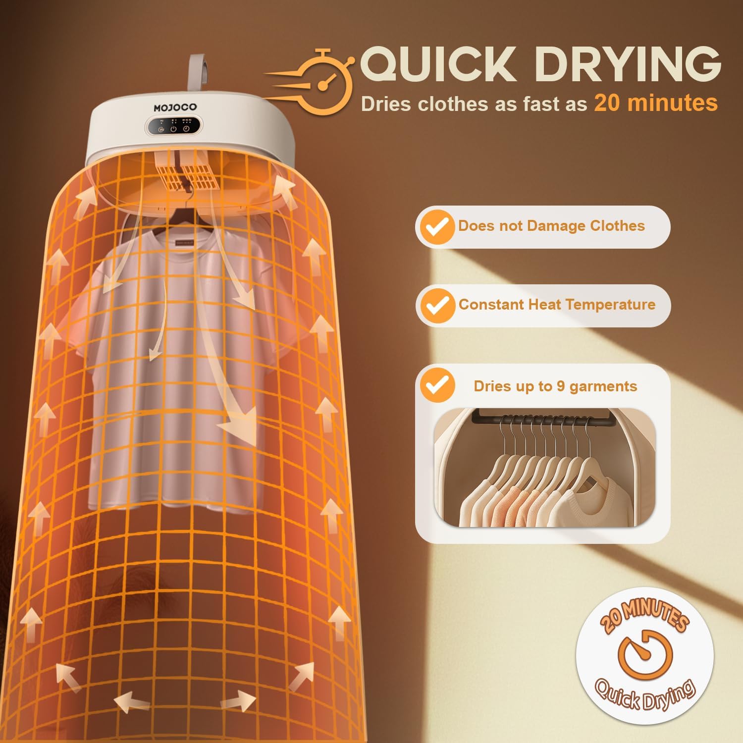 Electric Clothing Dryer – Quick & Safe Drying - Image 2
