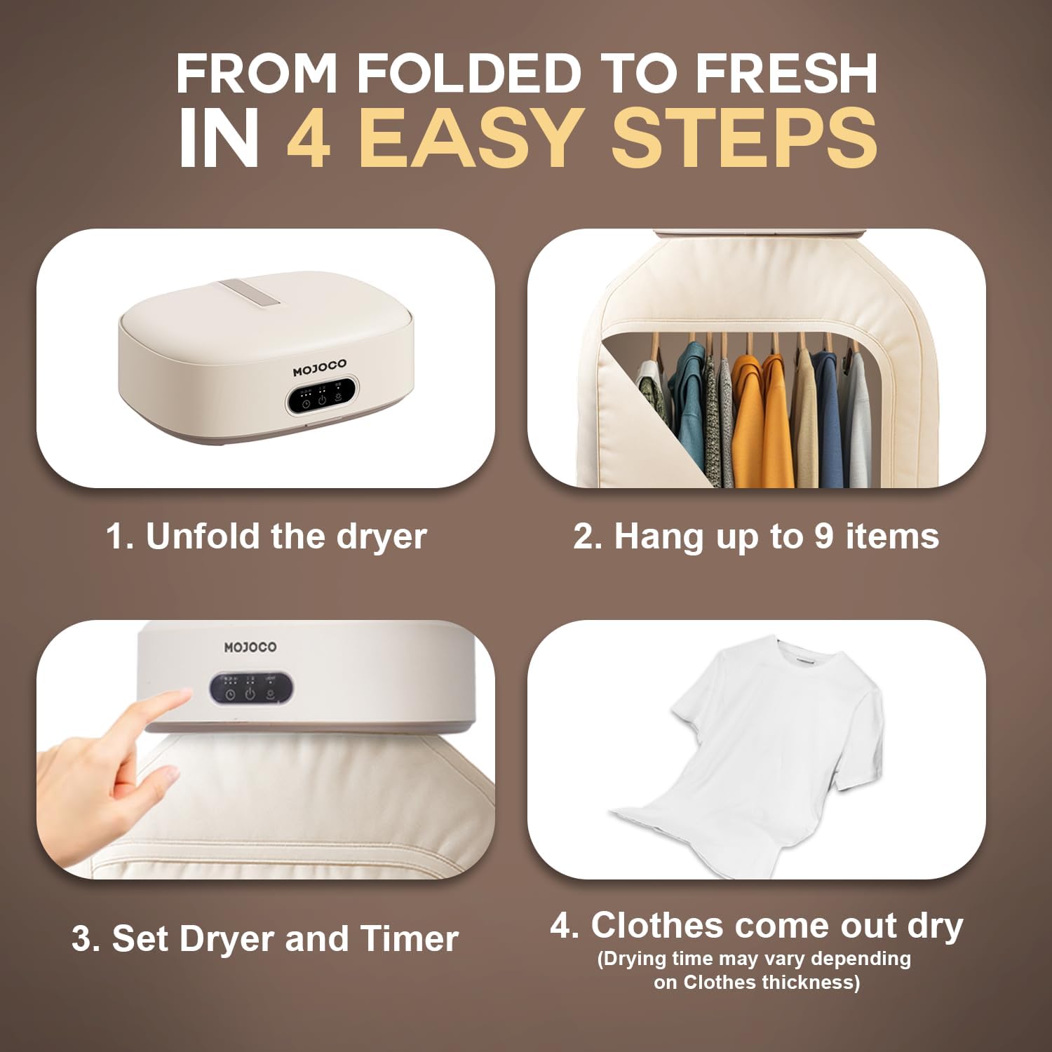 Electric Clothing Dryer – Quick & Safe Drying - Image 4