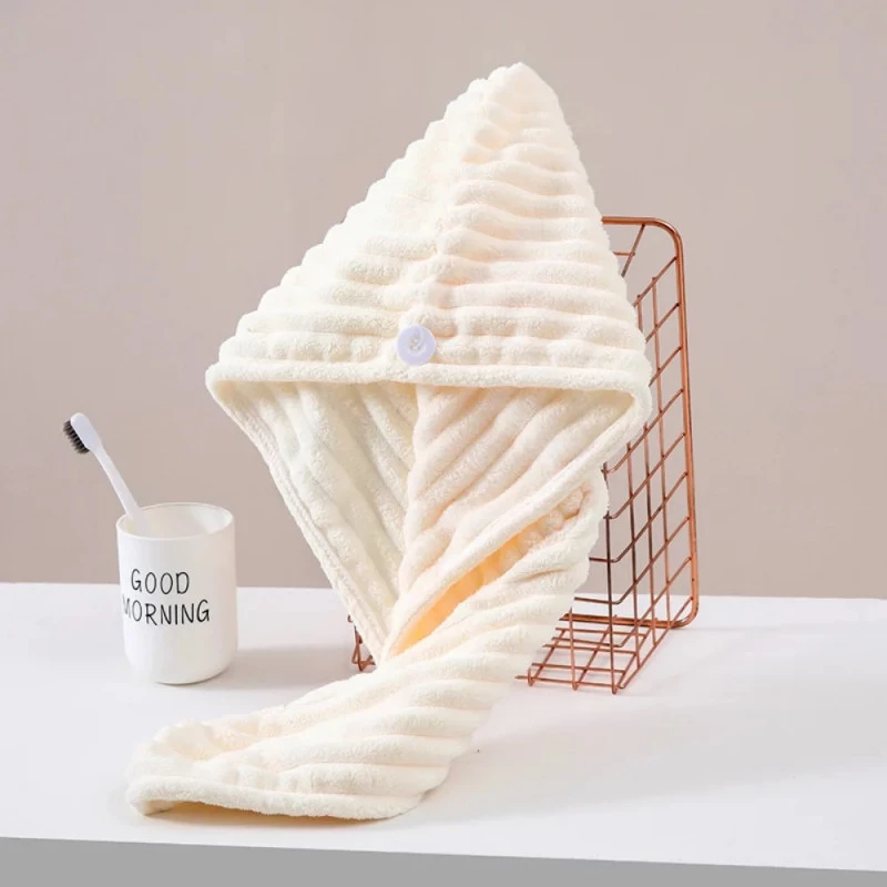 Microfiber Hair Towel (Cream Colour) - Image 2